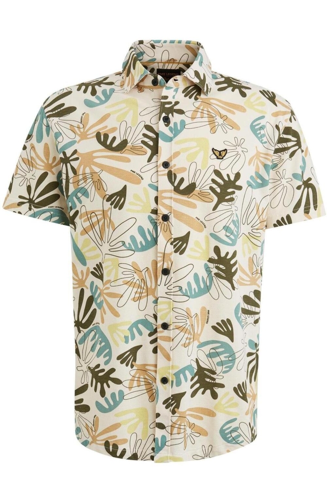 PME legend beige heren overhemd | Vooraanzicht