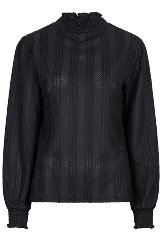 Lofty Manner zwarte dames t-shirt | Vooraanzicht