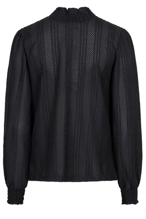 Lofty Manner zwarte dames t-shirt | Achteraanzicht