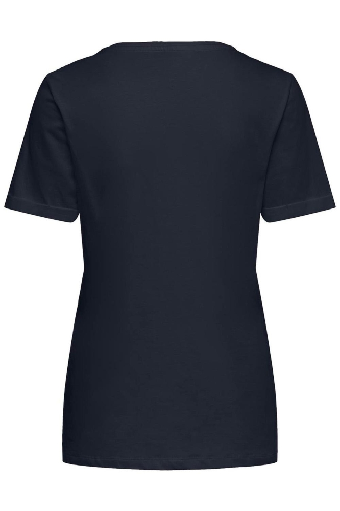 Only blauwe dames t-shirt | Achteraanzicht
