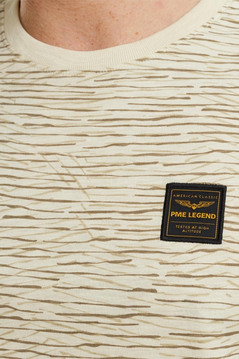 PME legend beige heren t-shirt | Close up