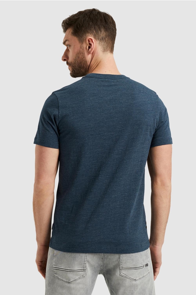 PME legend blauwe heren t-shirt | Model achteraanzicht