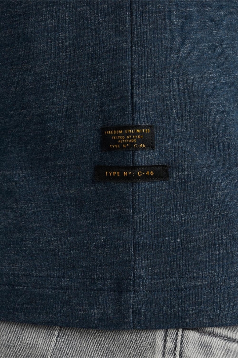 PME legend blauwe heren t-shirt | Close up