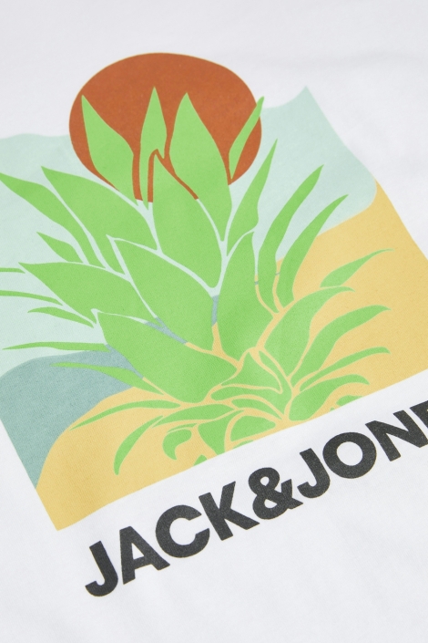 Jack & Jones witte heren t-shirt | Kleurstaal