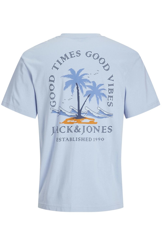 Jack & Jones blauwe heren t-shirt | Achteraanzicht