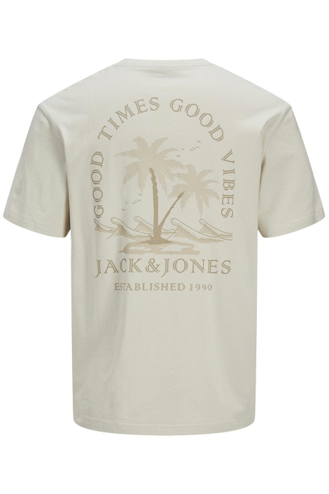 Jack & Jones beige heren t-shirt | Achteraanzicht