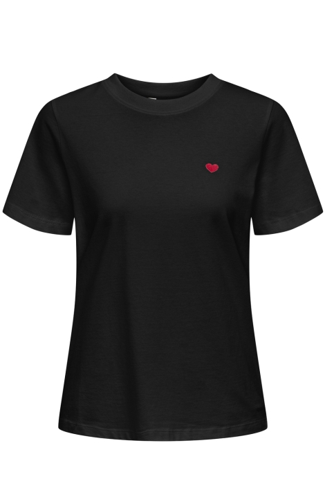 Jacqueline de Yong zwarte dames t-shirt | Vooraanzicht