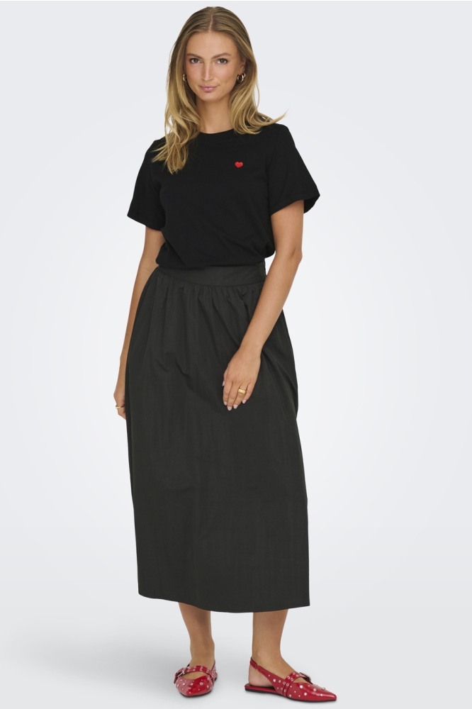 Jacqueline de Yong zwarte dames t-shirt | Model