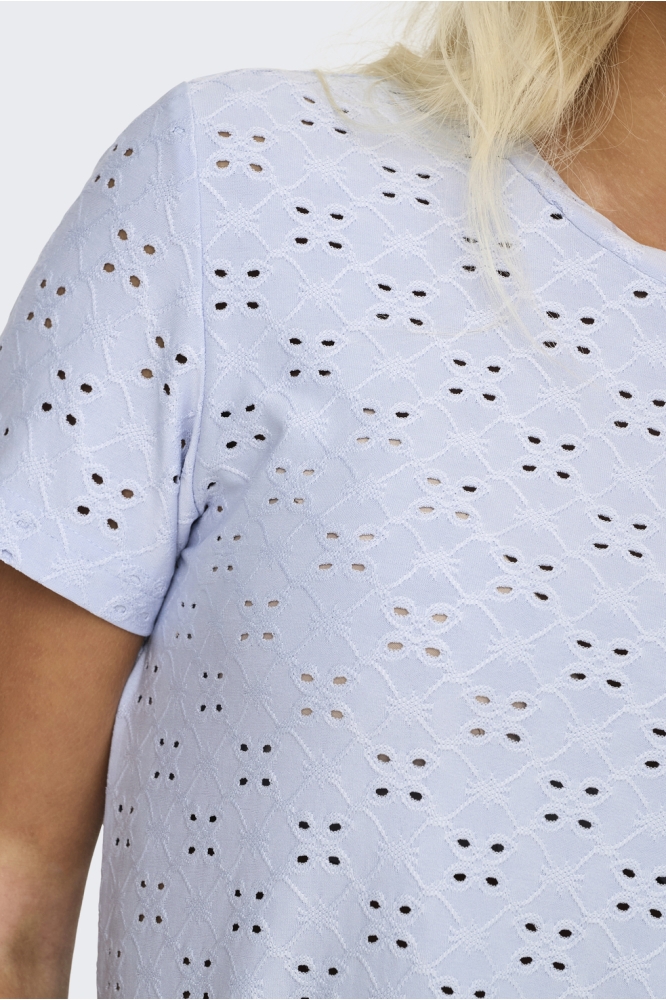 Jacqueline de Yong blauwe dames t-shirt | Close up