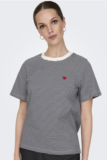 Jacqueline de Yong jdypisa s/s print top jrs noos Wit