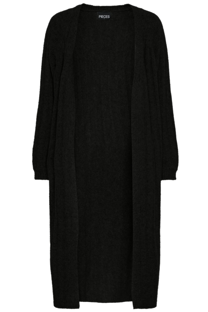 Pieces zwarte dames vest | Vooraanzicht