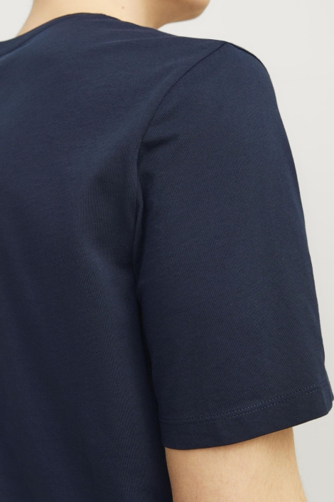 Jack & Jones blauwe heren t-shirt | Close up
