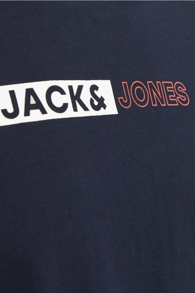 Jack & Jones blauwe heren t-shirt | Close up