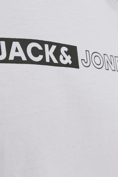 Jack & Jones witte heren t-shirt | Close up
