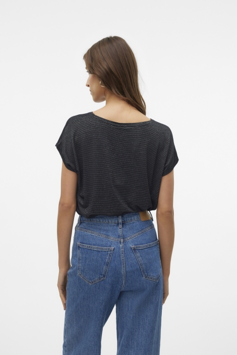 Vero Moda zwarte dames t-shirt | Model achteraanzicht