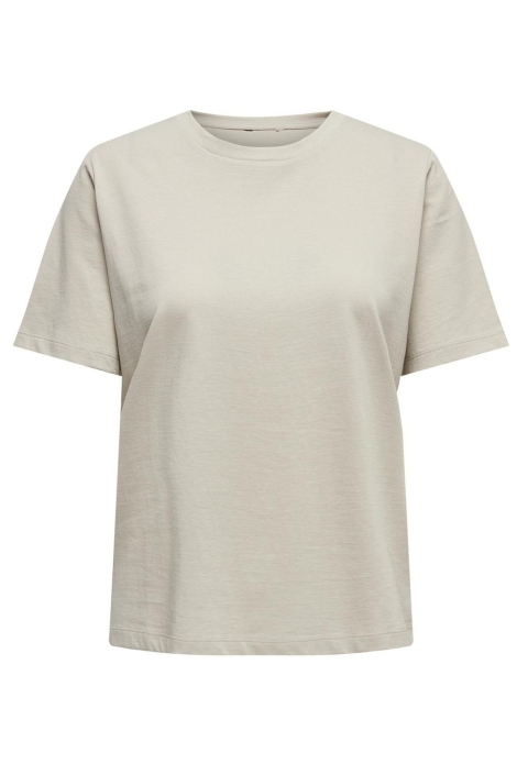 Only beige dames t-shirt | Vooraanzicht