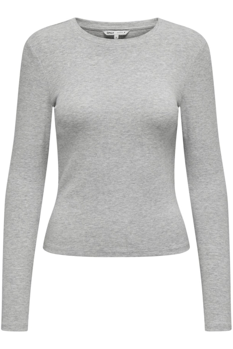 Only grijze dames t-shirt | Vooraanzicht