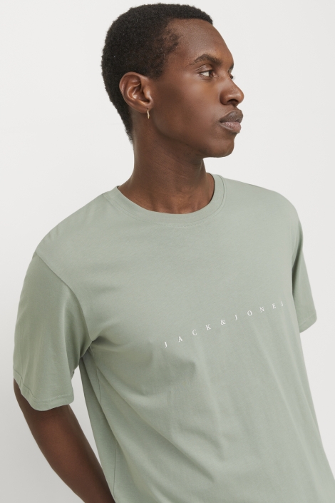 Jack & Jones groene heren t-shirt | Close up