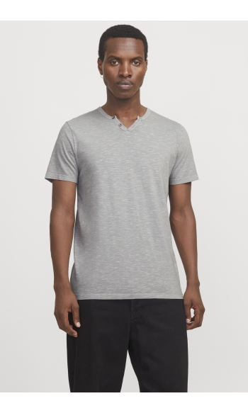 JJESPLIT NECK TEE SS NOOS 12164972 Ultimate Grey
