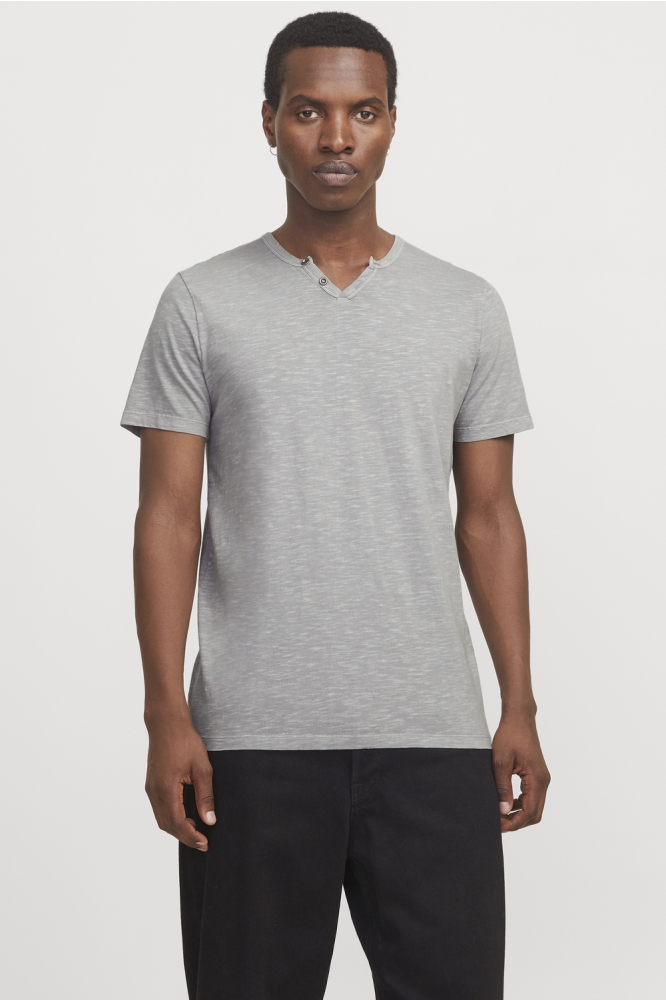 Jack & Jones grijze heren t-shirt | Model vooraanzicht