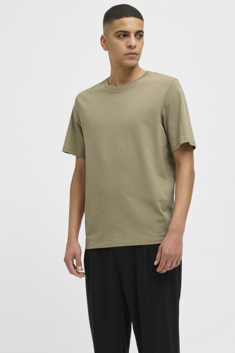 Jack & Jones groene heren t-shirt | Model vooraanzicht