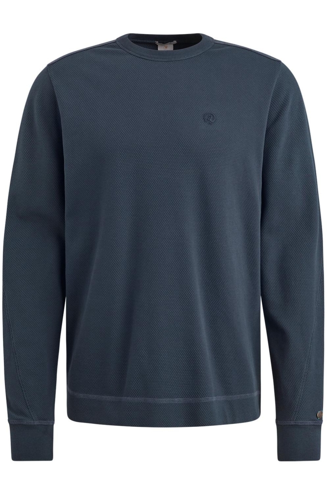 Cast Iron blauwe heren t-shirt | Vooraanzicht