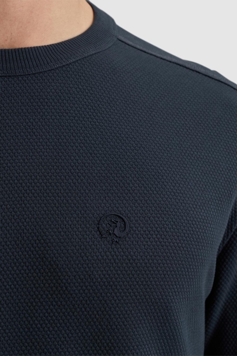 Cast Iron blauwe heren t-shirt | Close up