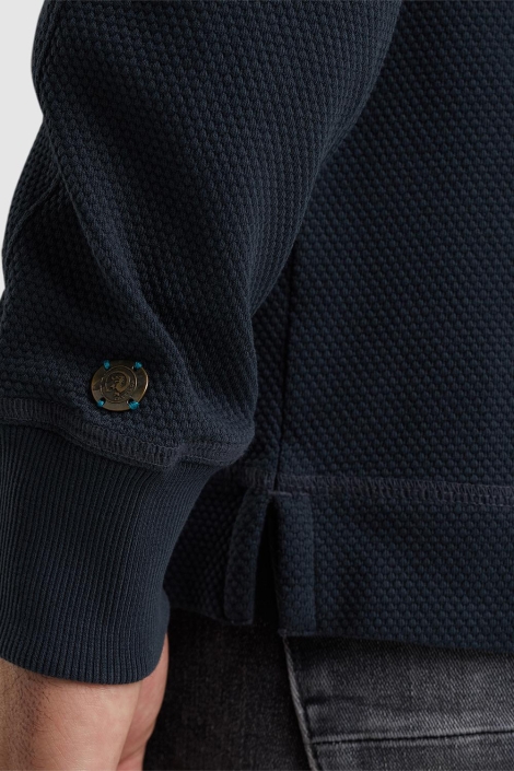 Cast Iron blauwe heren t-shirt | Close up