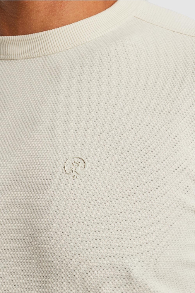 Cast Iron beige heren t-shirt | Close up