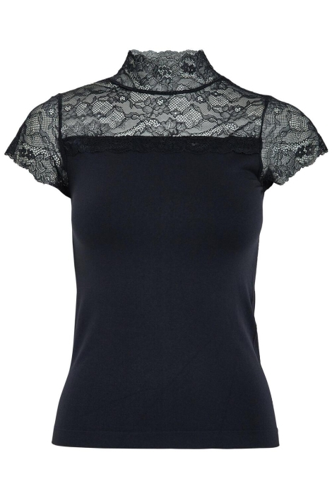 Minus zwarte dames t-shirt | Vooraanzicht