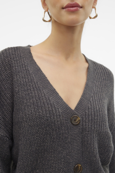Vero Moda grijze dames vest | Close up