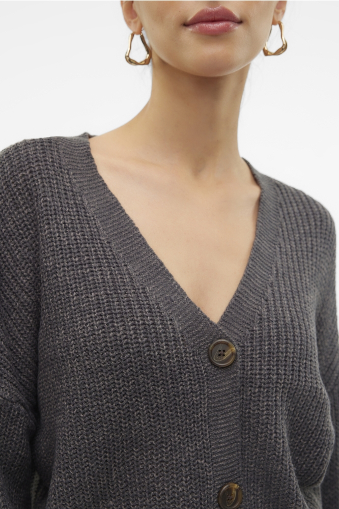 Vero Moda grijze dames vest | Close up