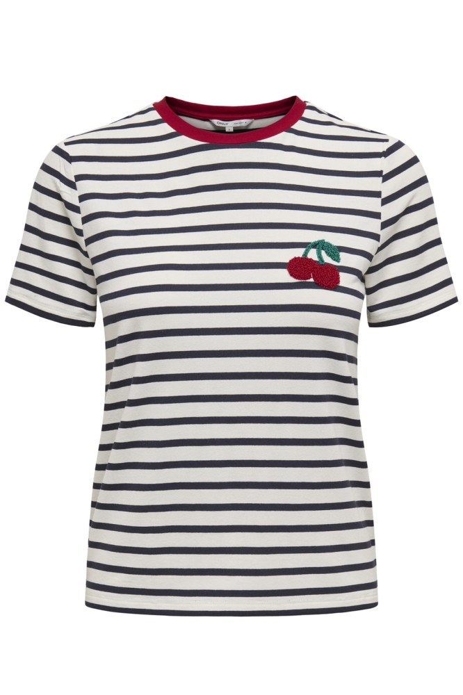 Only witte dames t-shirt | Vooraanzicht