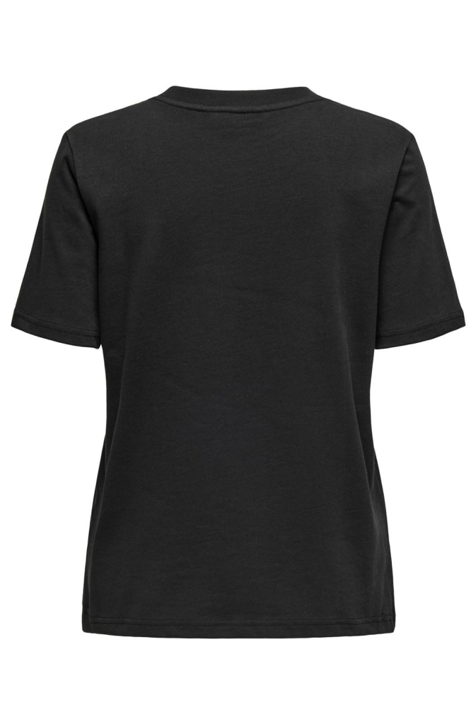 Only zwarte dames t-shirt | Achteraanzicht