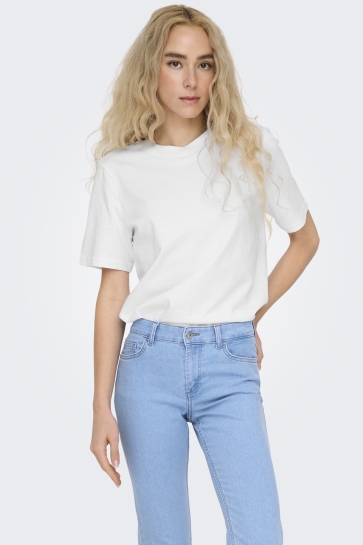 Only ONLMONJA S/S TEE JRS NOOS 15320892 WHITE