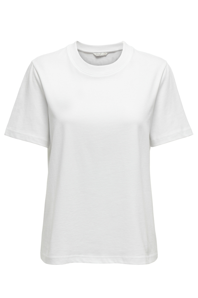 Only witte dames t-shirt | Vooraanzicht