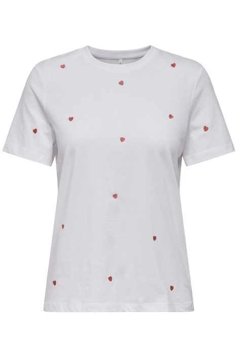 Only witte dames t-shirt | Vooraanzicht