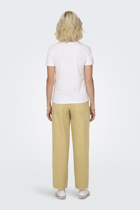 Only witte dames t-shirt | Model achteraanzicht