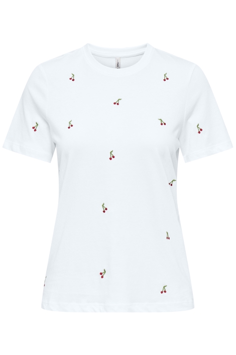 Only witte dames t-shirt | Vooraanzicht