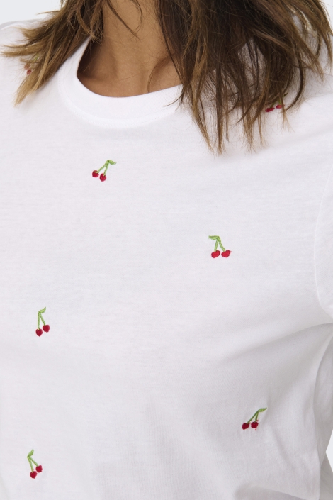 Only witte dames t-shirt | Kleurstaal