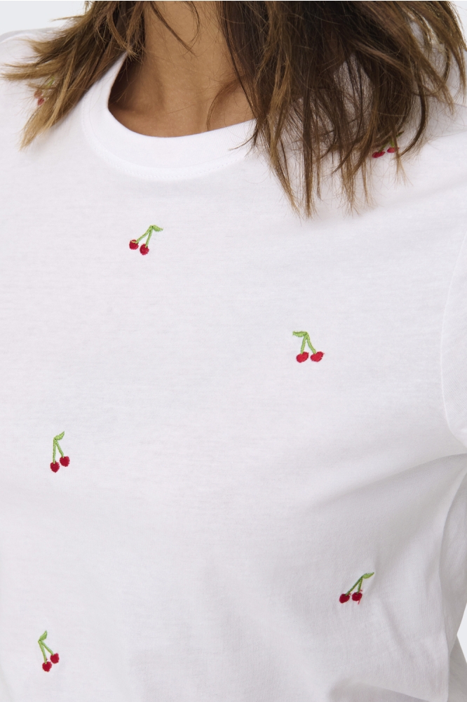 Only witte dames t-shirt | Kleurstaal