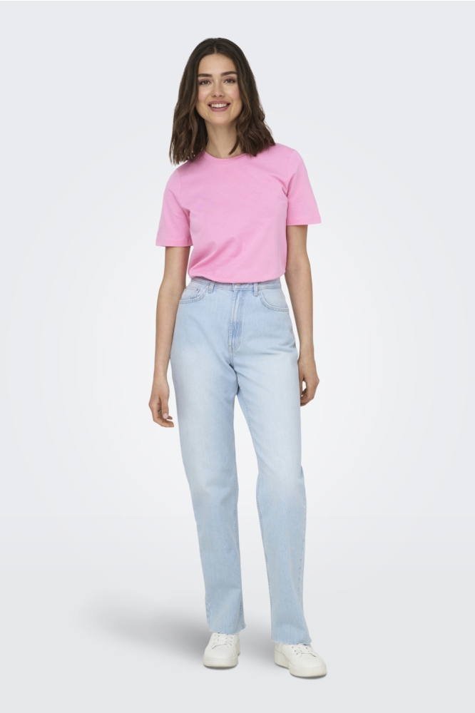 Only roze dames t-shirt | Model