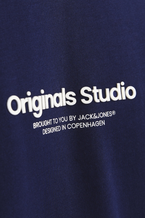 Jack & Jones blauwe heren t-shirt | Close up