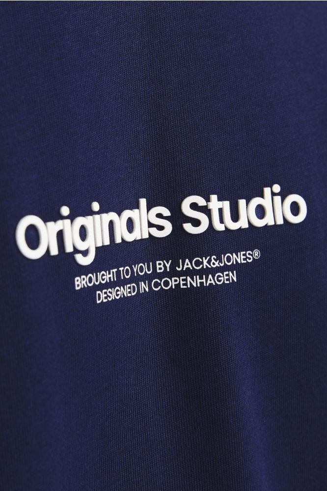 Jack & Jones blauwe heren t-shirt | Close up