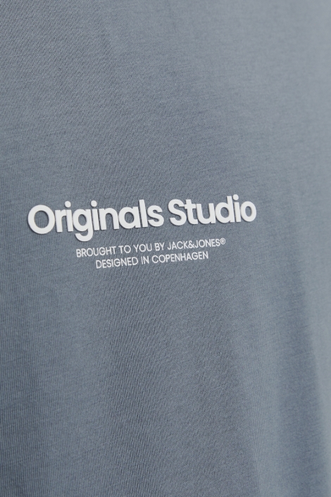 Jack & Jones blauwe heren t-shirt | Close up
