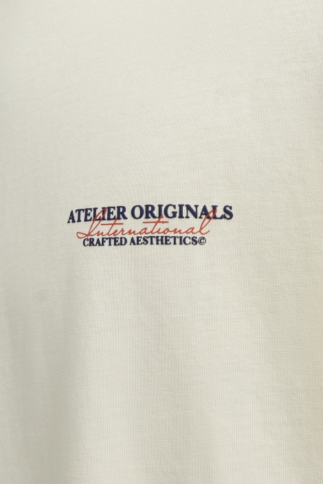 Jack & Jones beige heren t-shirt | Kleurstaal