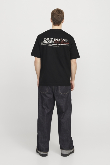 Jack & Jones zwarte heren t-shirt | Model achteraanzicht