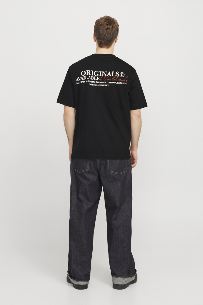 Jack & Jones zwarte heren t-shirt | Model achteraanzicht