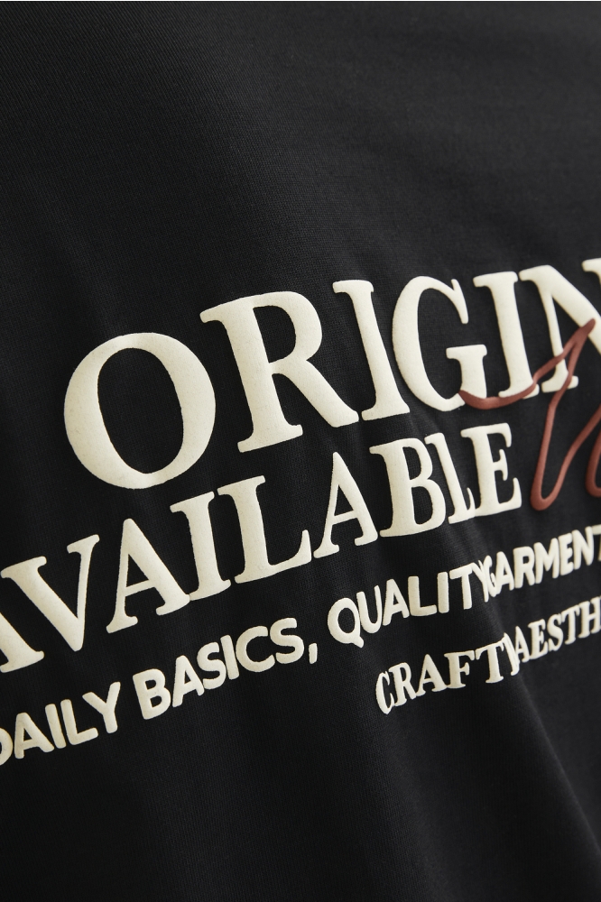 Jack & Jones zwarte heren t-shirt | Close up