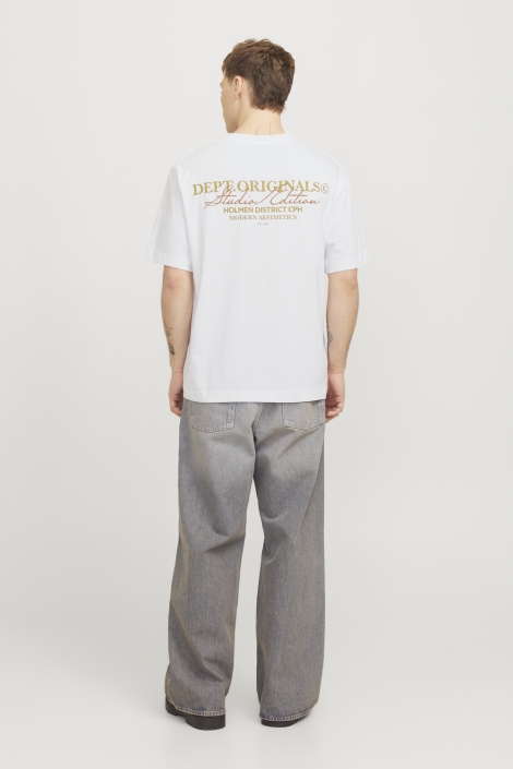 Jack & Jones witte heren t-shirt | Model achteraanzicht